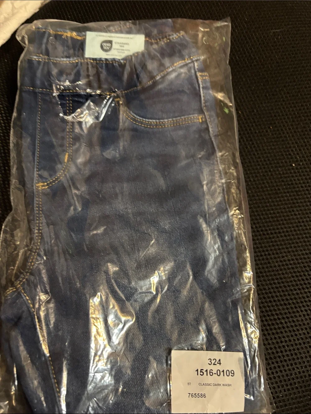 Girl Elastic Waist Denim Jeans - Dark Blue two pair brand new!